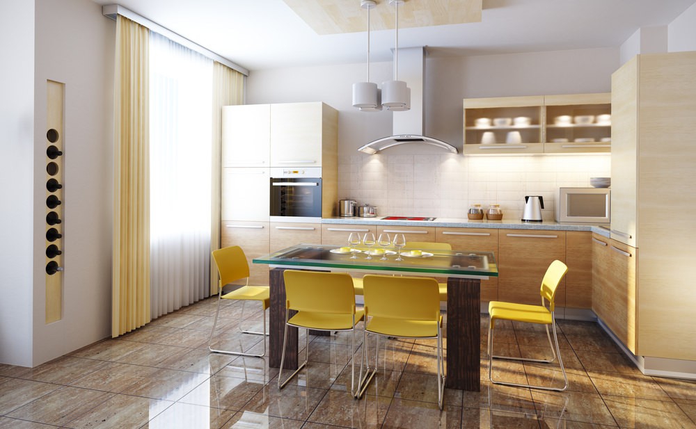 Large tiles and tiles that imitate the look of wood are quite trendy.
