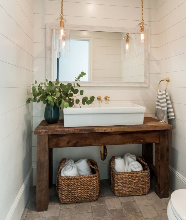 Plants, Wood And Wicker Are All Natural Material That Will Liven Up Your Bathroom. Photo Courtesy Of Pinterest@Solarcontrator